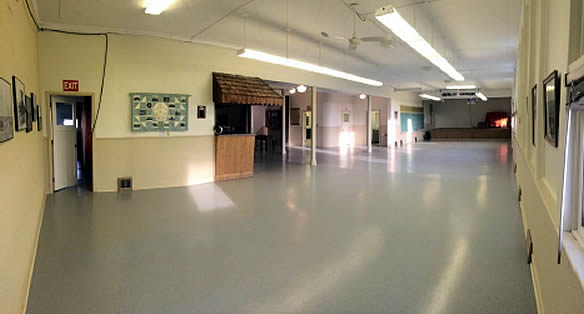 Interior of Rosebud Memorial Hall - Fish Eye View