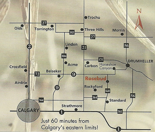 Rosebud and area map